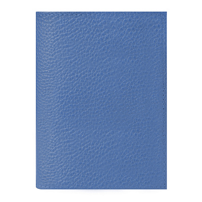 Обложка для паспорта MO-1090 голуб. нат.кожа